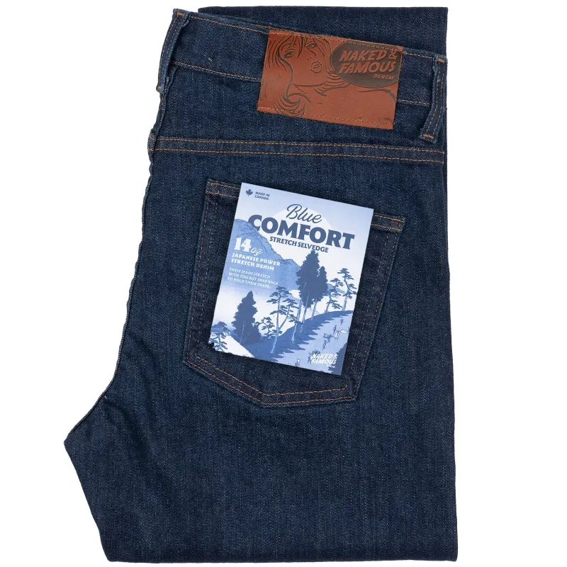 Naked & Famous - Super Guy - Blue Comfort Stretch Selvedge sold by Dutil Denim