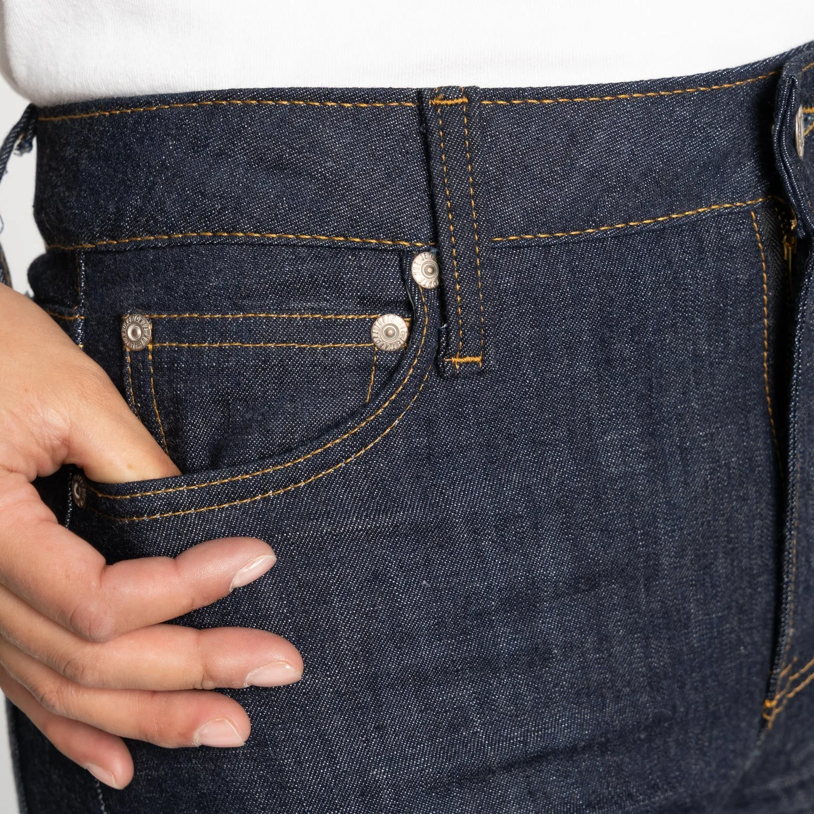 Naked & Famous - Bestie - 10oz Rinsed Denim sold by Dutil Denim product image thumbnail 2