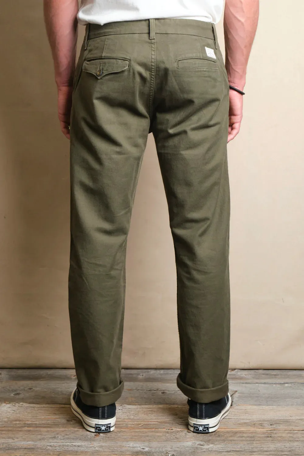 Freenote - Workers Chino Slim Straight - 10oz Olive sold by Dutil Denim product image thumbnail 4