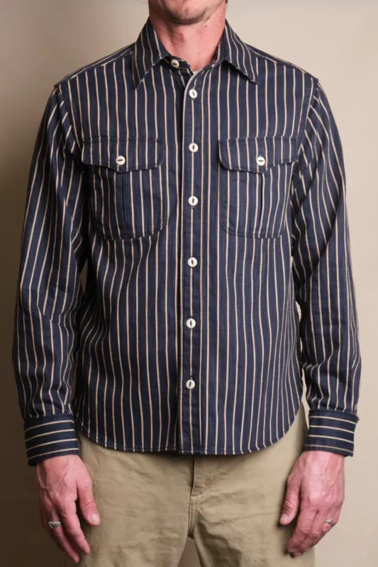 Freenote - Rancho - Navy Stripe sold by Dutil Denim