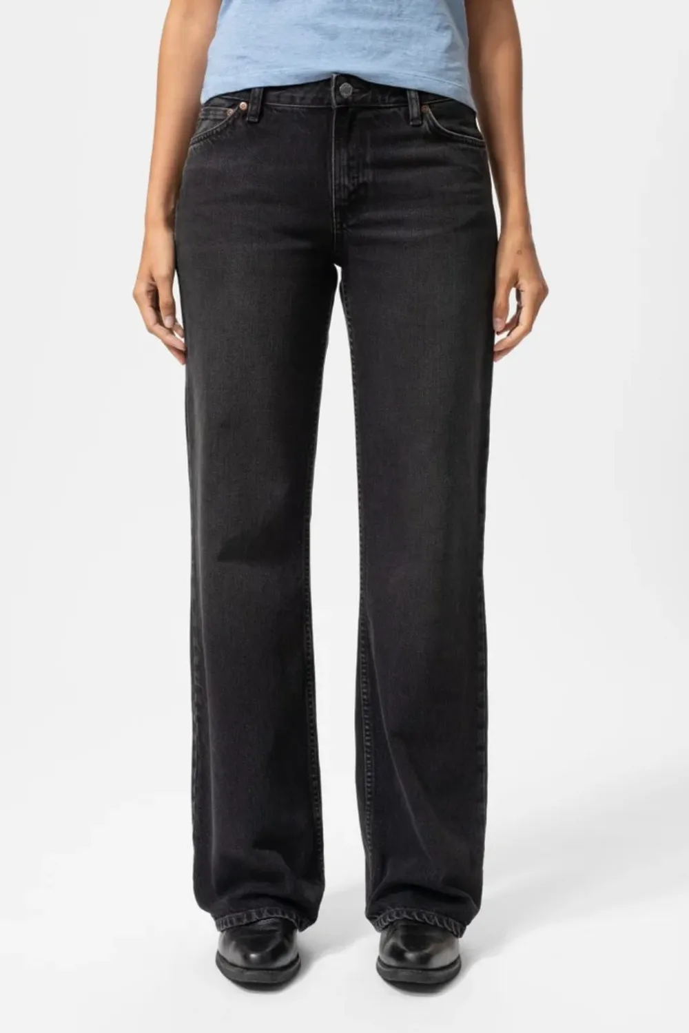 Nudie Jeans - Wide Heidi - Slow Black sold by Dutil Denim