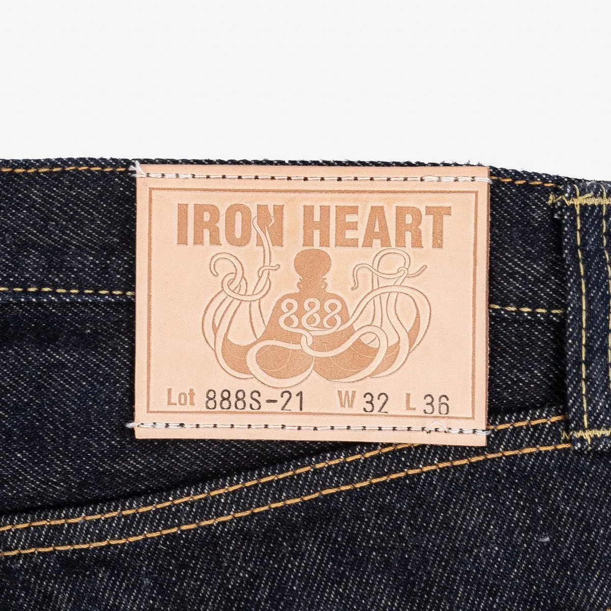 Iron Heart - 888S Tapered Cut - 21oz Indigo sold by Dutil Denim product image thumbnail 5