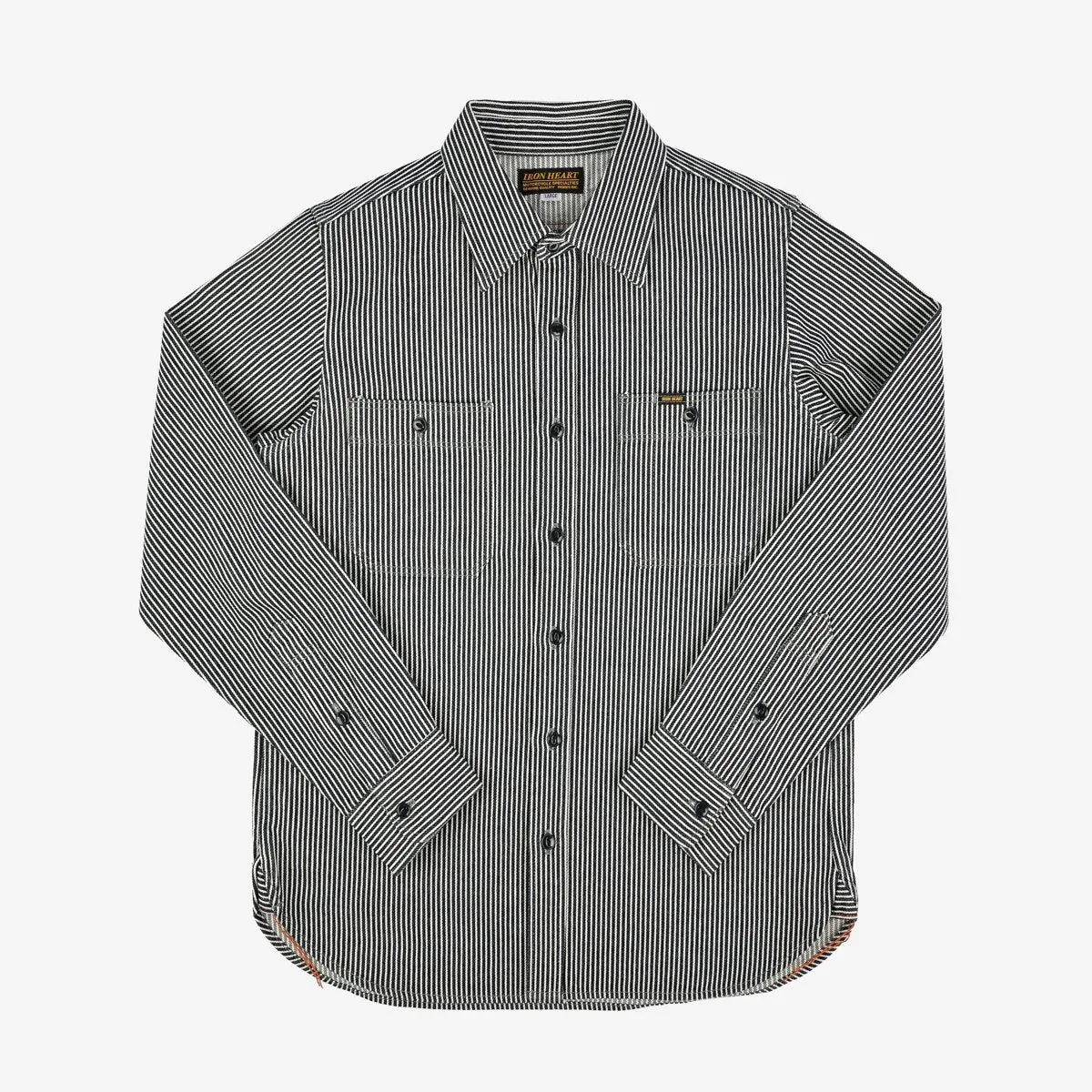 Iron Heart - Work Shirt - Indigo Hickory Stripe sold by Dutil Denim