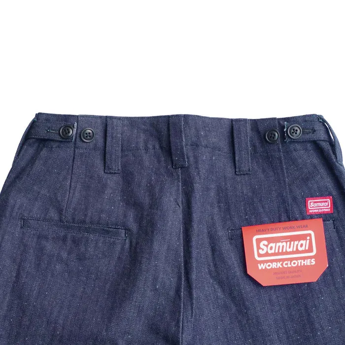 Samurai - Indigo Herringbone Wide Work Pants - SWC600C23 sold by Dutil Denim product image thumbnail 3