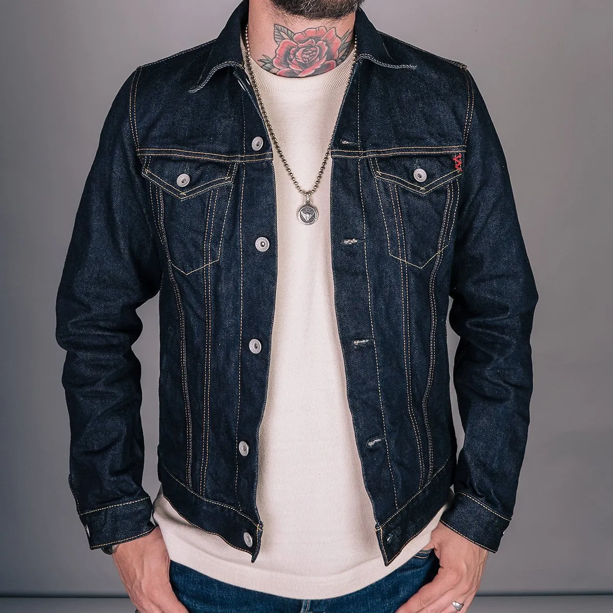 Iron Heart - Modified Type III Jacket - 14oz Indigo sold by Dutil Denim product image thumbnail 5