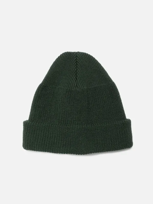 Nudie Jeans - Watch Cap Cotton Beanie - Racing Green sold by Dutil Denim