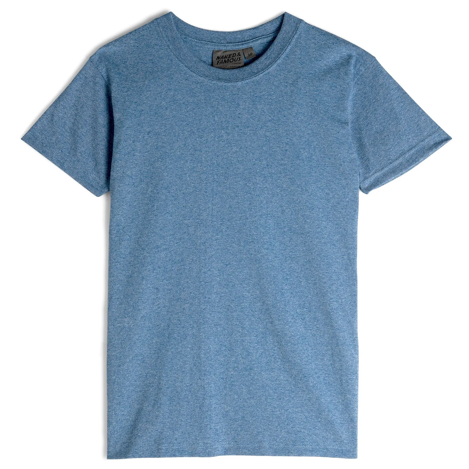 Naked & Famous - Circular Knit Tee - Heather Blue sold by Dutil Denim