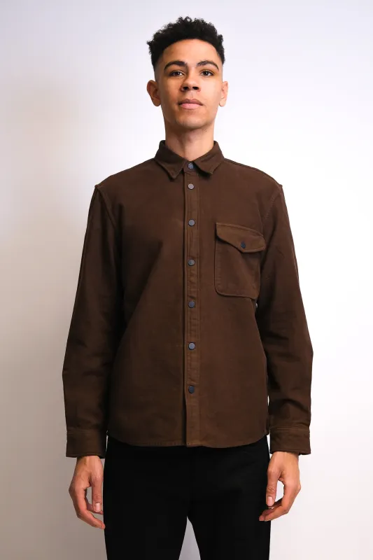 C.O.F. Studio - Overshirt - Soft Moleskin Brick sold by Dutil Denim