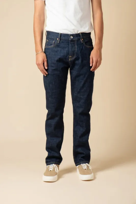 C.O.F. Studio - M8 Straight Fit - 14oz Rinsed Indigo Selvedge sold by Dutil Denim