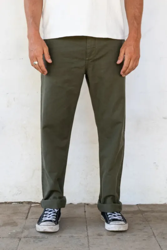Freenote - Deck Pant Olive sold by Dutil Denim