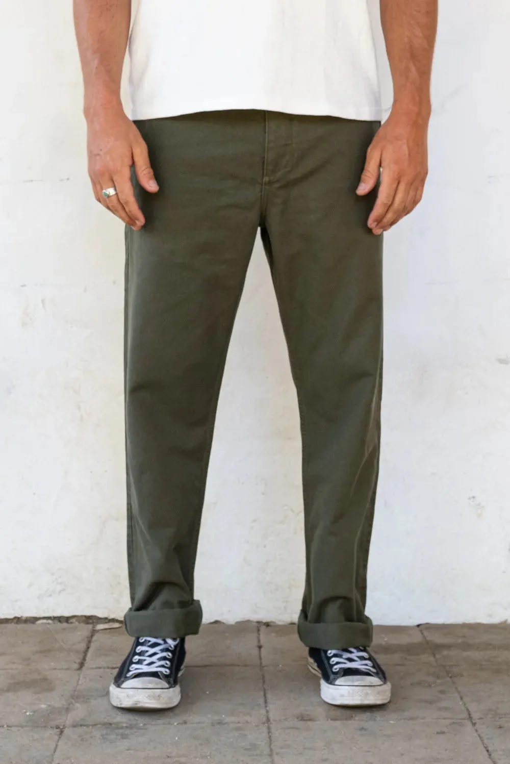 Freenote - Deck Pant Olive sold by Dutil Denim