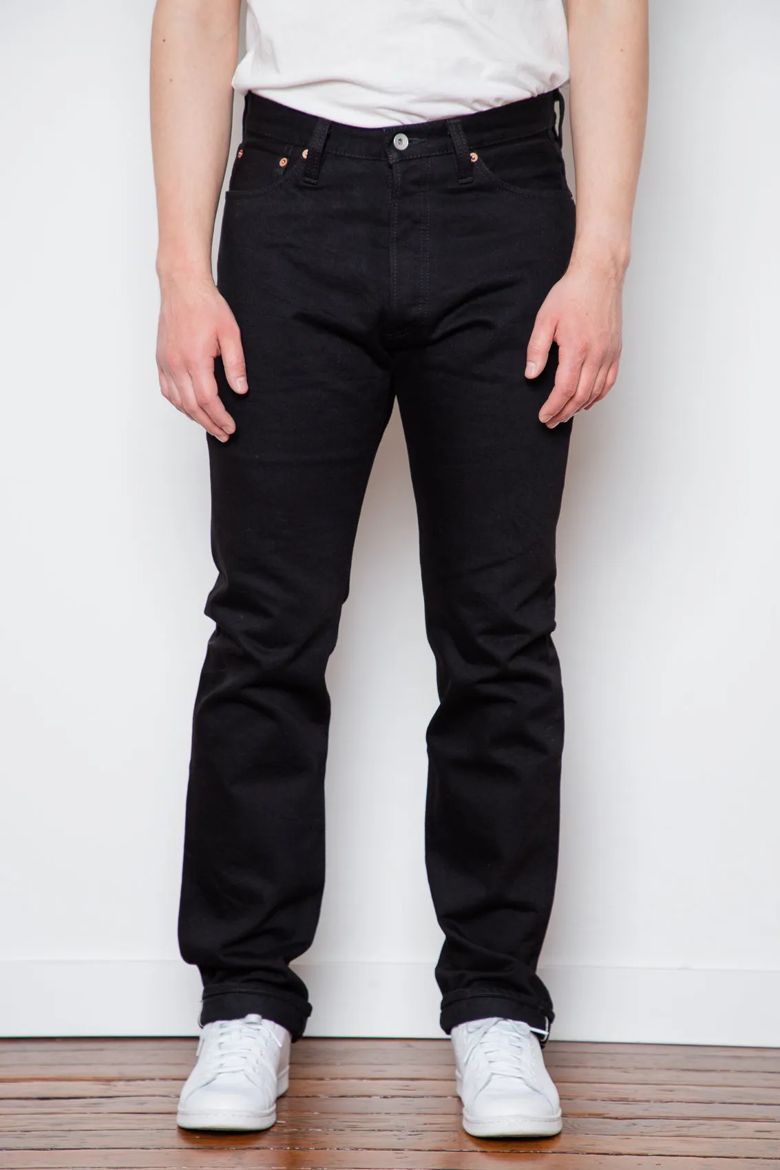 Iron Heart - 888 Relaxed Taper - 14oz Black/Black sold by Dutil Denim