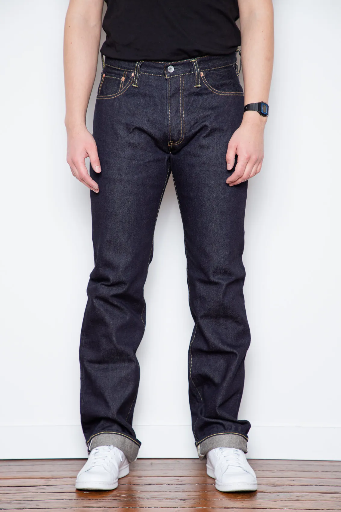 Iron Heart - 634SBR Straight - 14oz Broken Twill Indigo sold by Dutil Denim