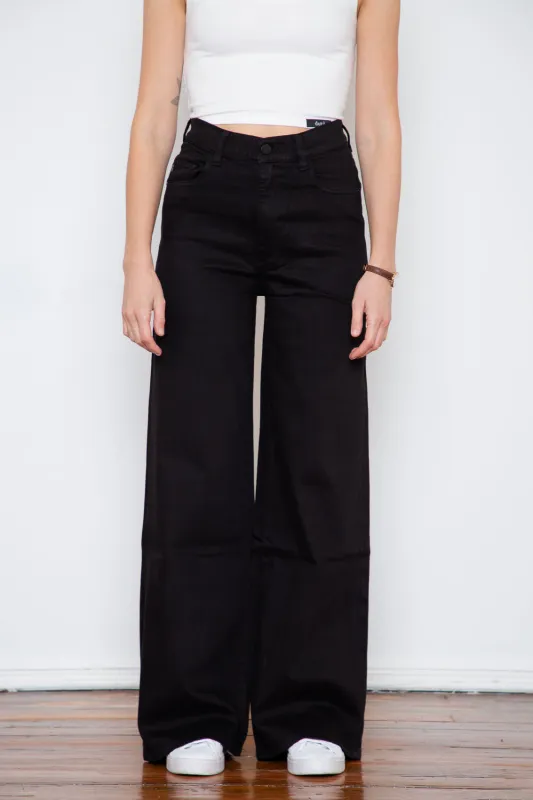 DL1961 - Hepburn Wide Leg - Jet Black sold by Dutil Denim