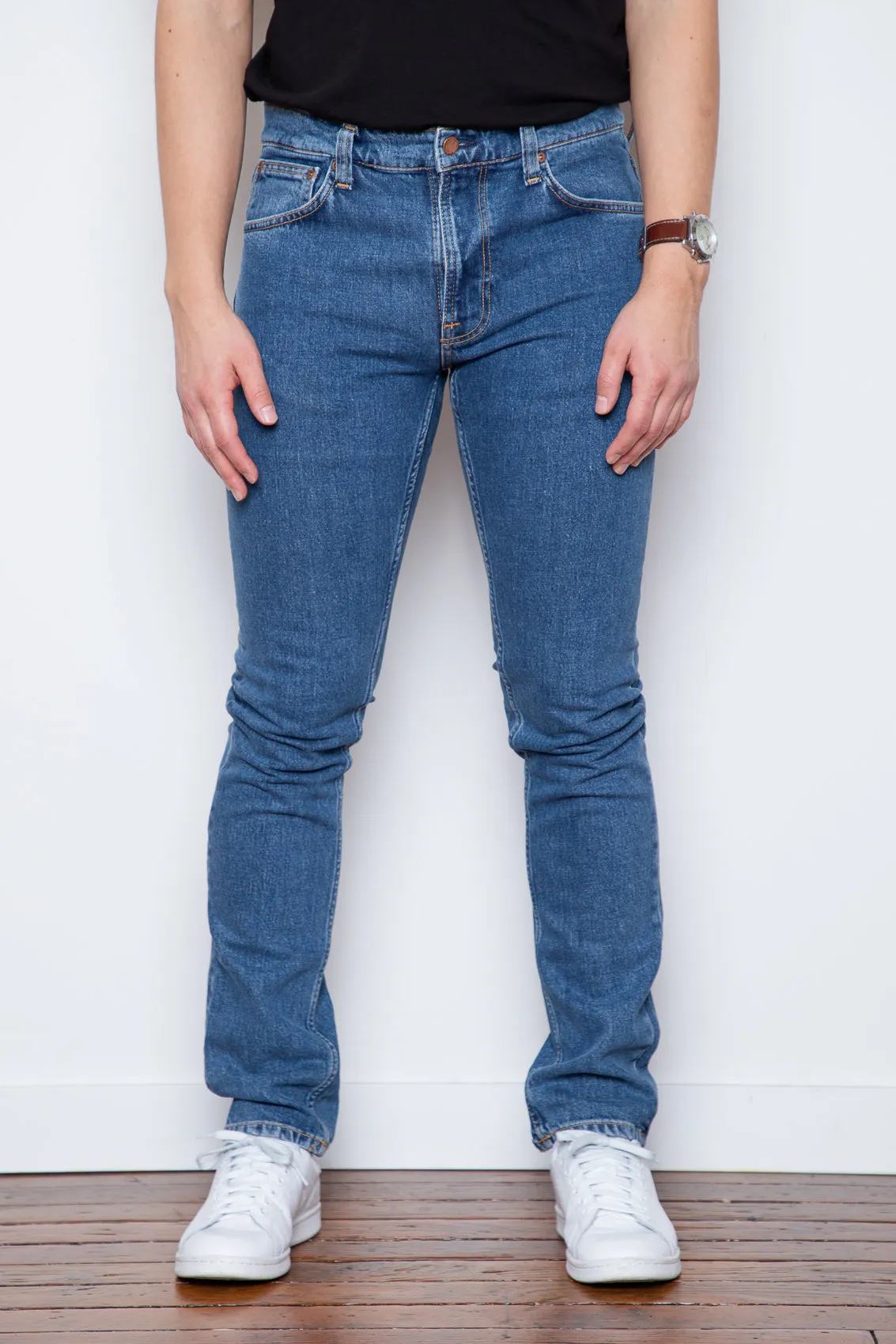 Nudie Jeans - Lean Dean - Plain Stone sold by Dutil Denim