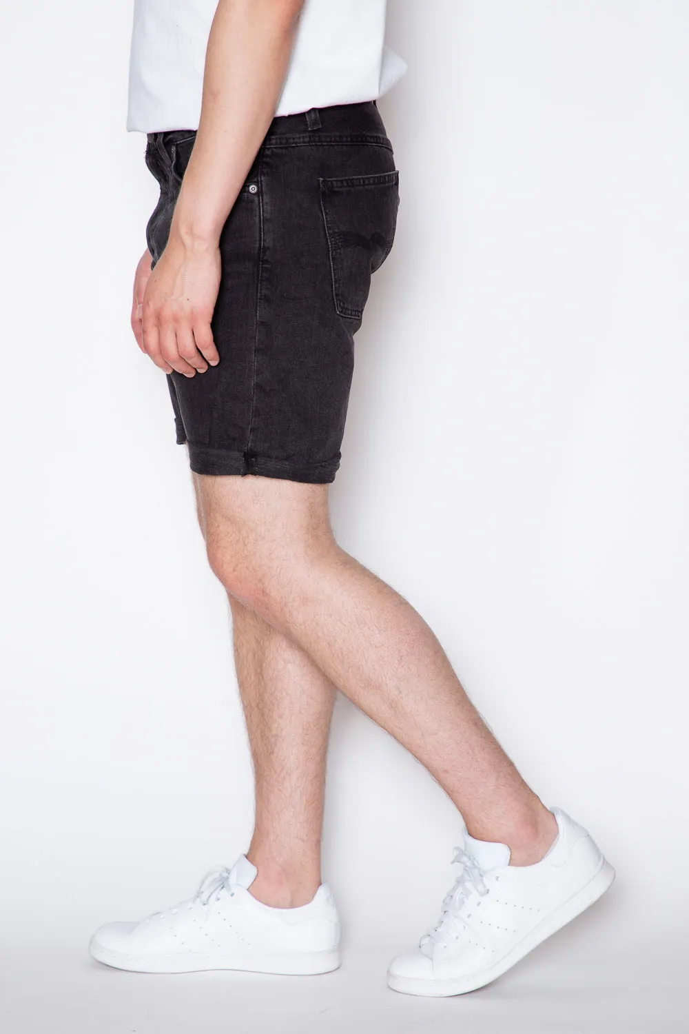 Nudie Jeans - Josh Shorts - Black Water Denim sold by Dutil Denim product image thumbnail 5