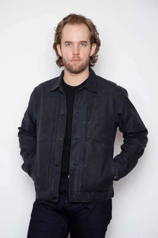 Freenote - Riders Jacket - RJ1 Waxed Black sold by Dutil Denim