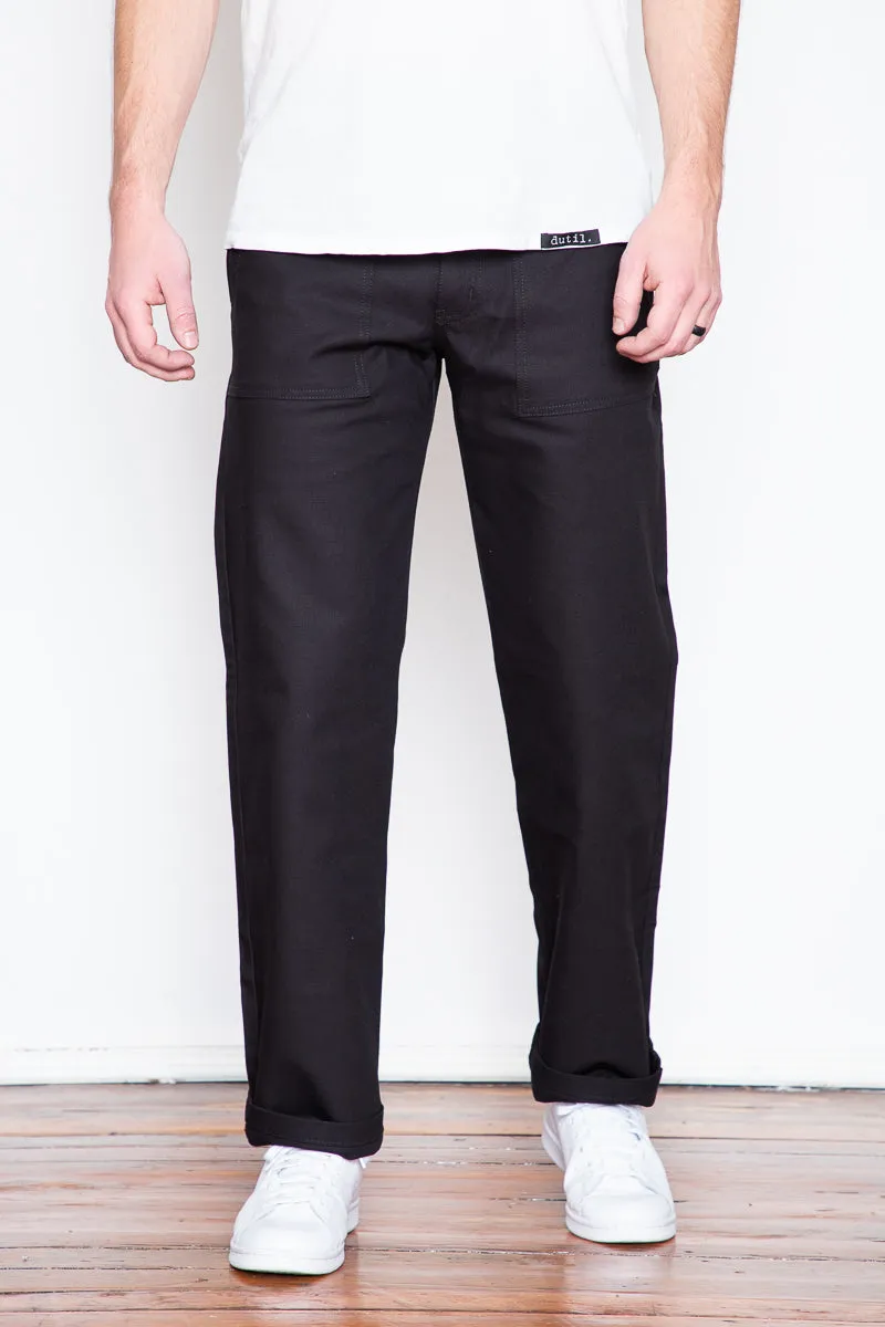 Naked & Famous - Work Pant - Black Canvas sold by Dutil Denim
