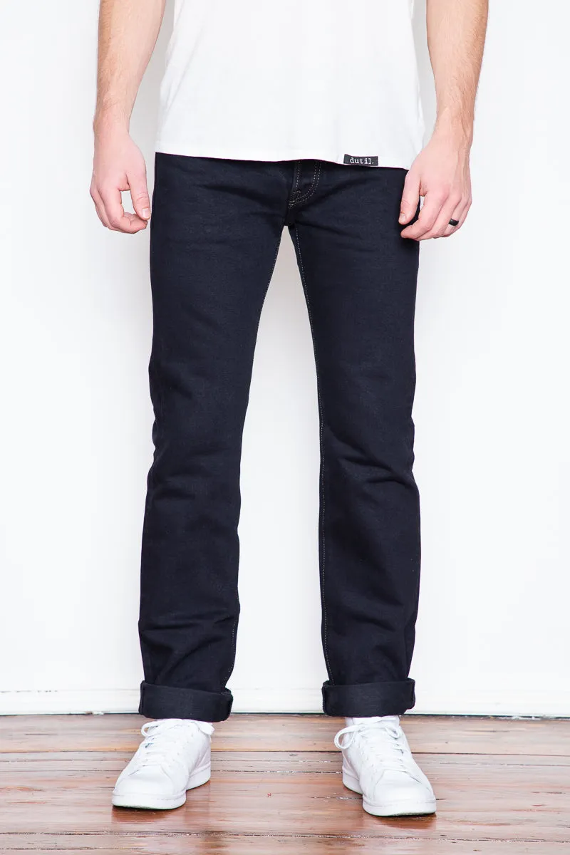Iron Heart - 666 Slim-Straight - 21oz Indigo Overdyed Black sold by Dutil Denim