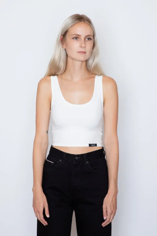 Dutil - Basic Cropped Tank - White sold by Dutil Denim
