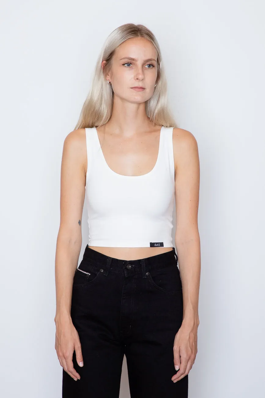 Dutil - Basic Cropped Tank - White sold by Dutil Denim