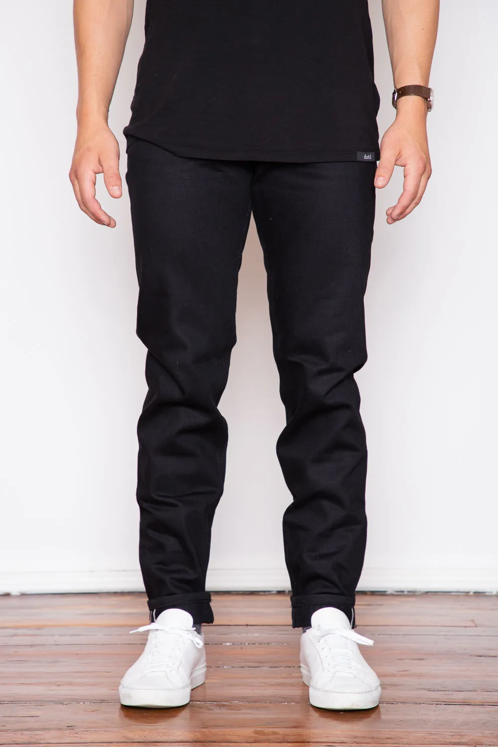 Naked & Famous - Easy Guy - Black Cobra Stretch Selvedge sold by Dutil Denim