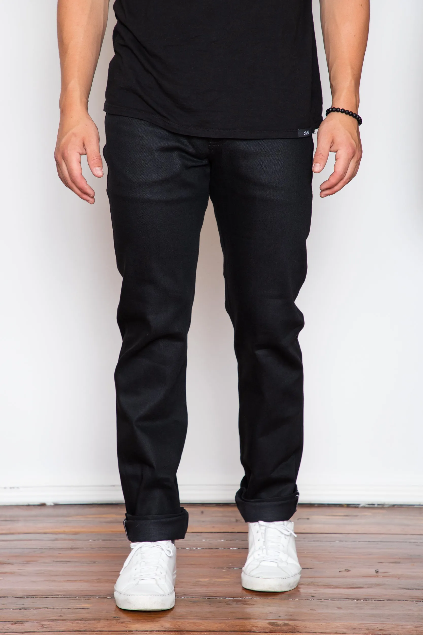 Naked & Famous - Weird Guy - Black Cobra Stretch Selvedge sold by Dutil Denim