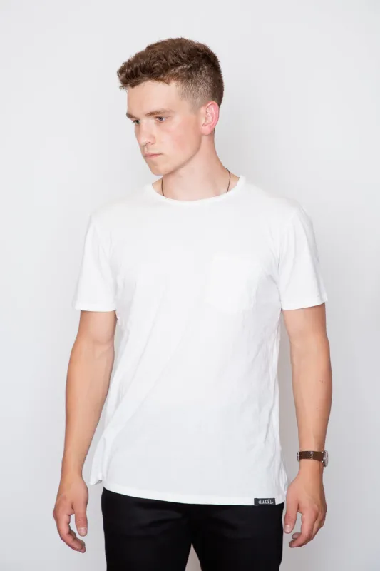 Dutil - Basic Pocket Tee - White sold by Dutil Denim