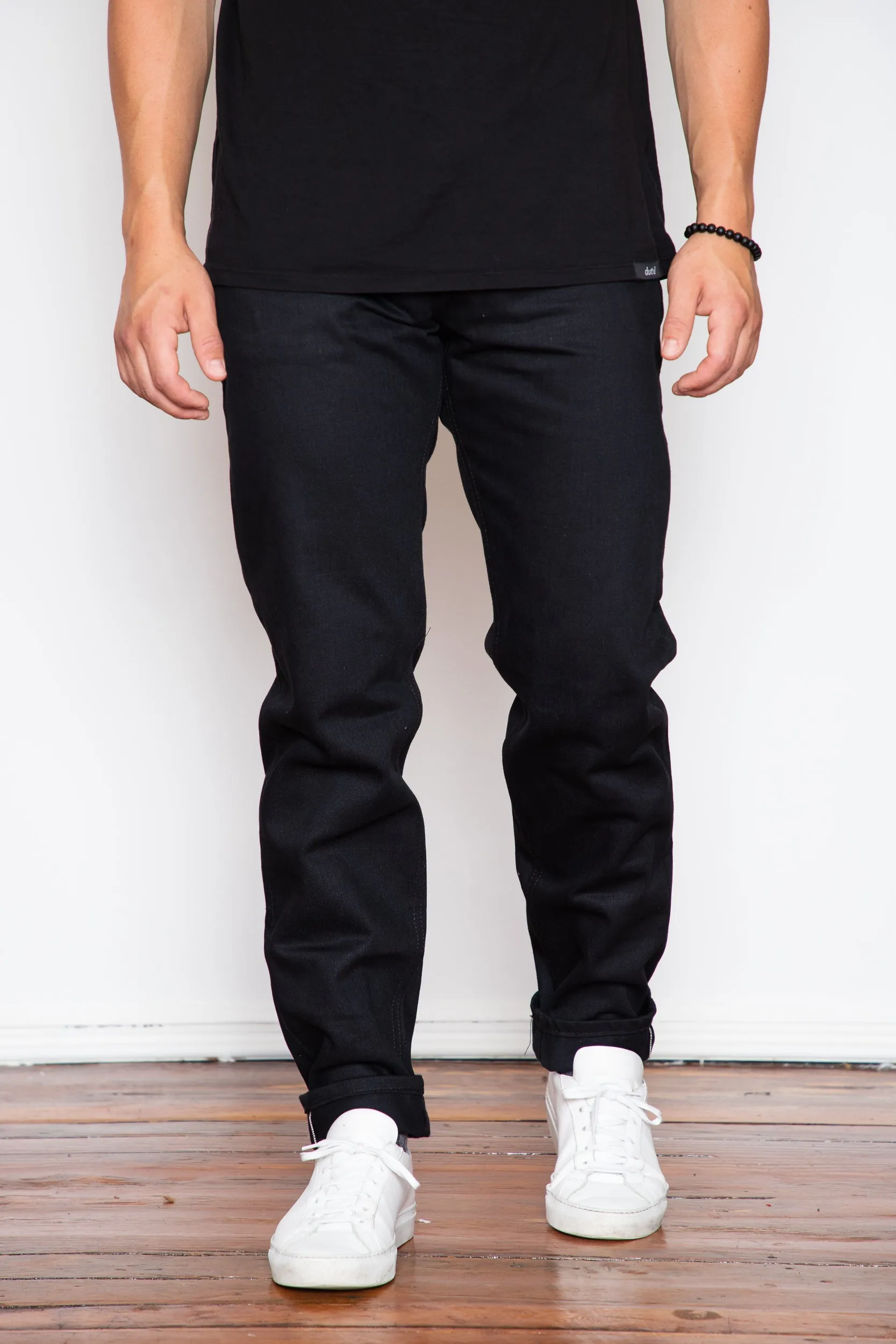 Naked & Famous - Easy Guy - Solid Black Selvedge sold by Dutil Denim