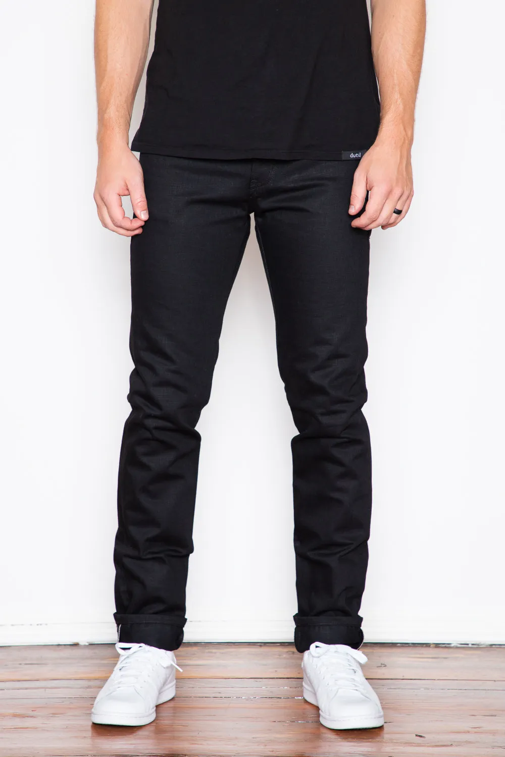 Naked & Famous - Super Guy - Solid Black Selvedge sold by Dutil Denim
