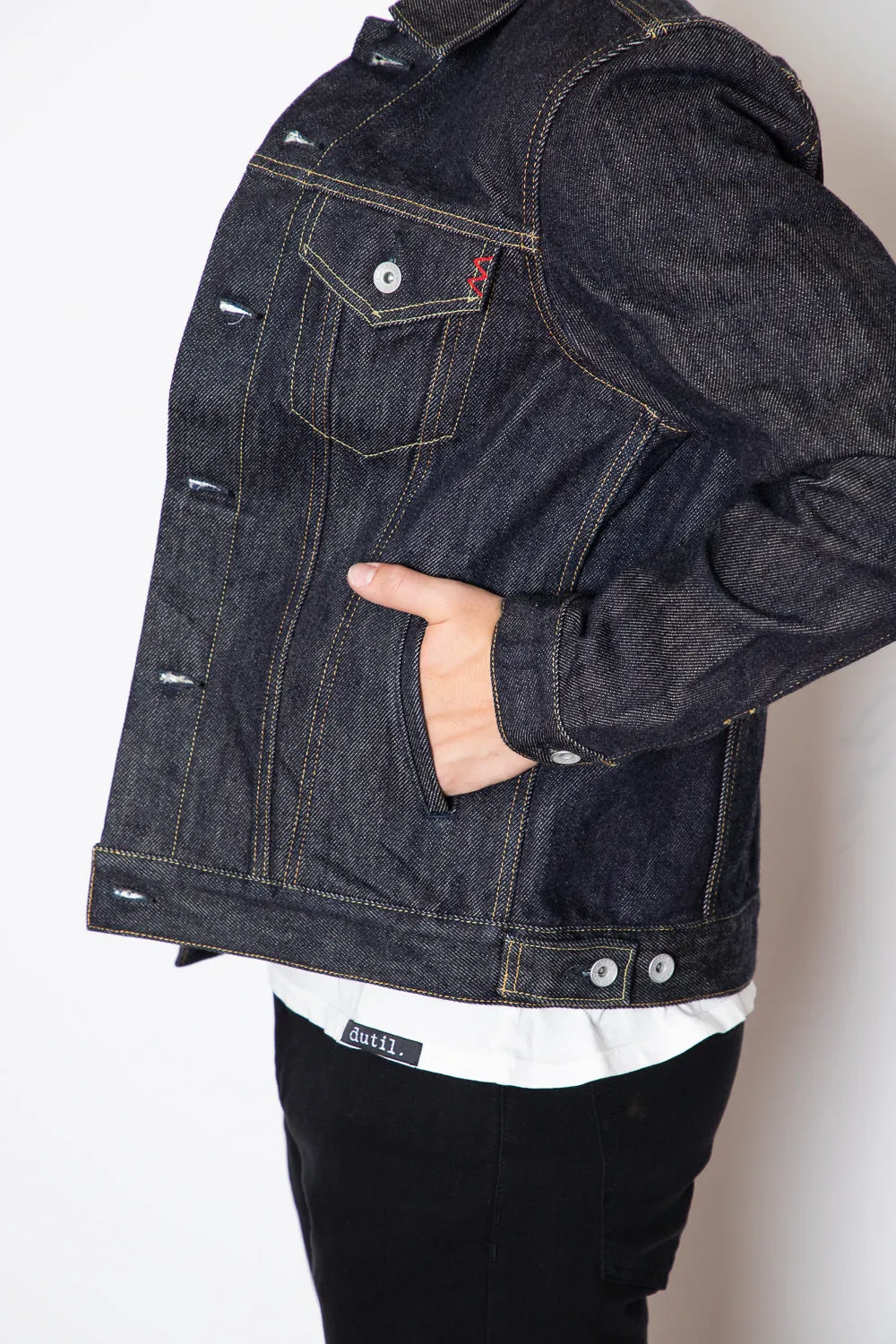Iron Heart - Modified Type III Jacket - 21oz Indigo sold by Dutil Denim product image thumbnail 2