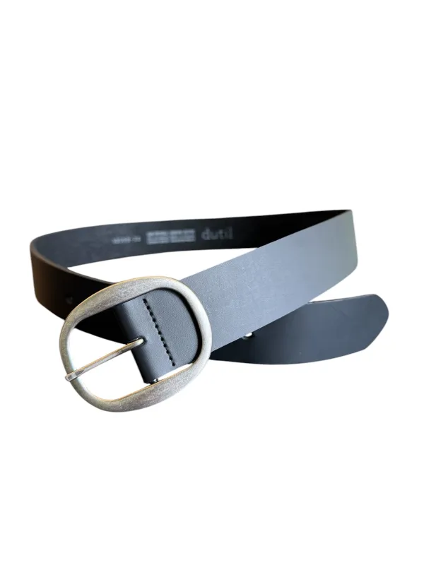 Dutil - Black Belt - Antique Nickel sold by Dutil Denim