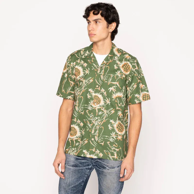 Naked & Famous - Aloha Shirt - Waikiki Waves - Green sold by Dutil Denim product image thumbnail 2