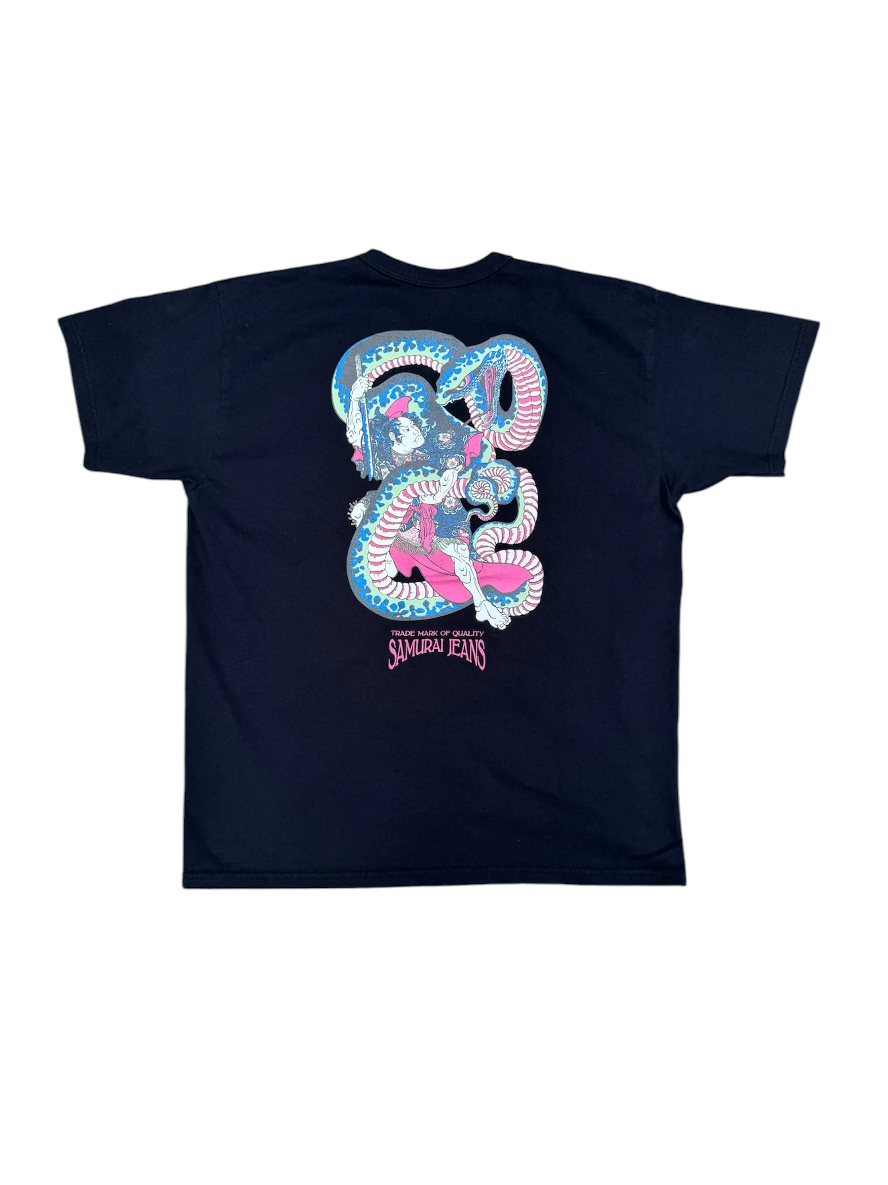 Samurai - "Snake Slayer" Heavy Weight T-Shirt - Black sold by Dutil Denim