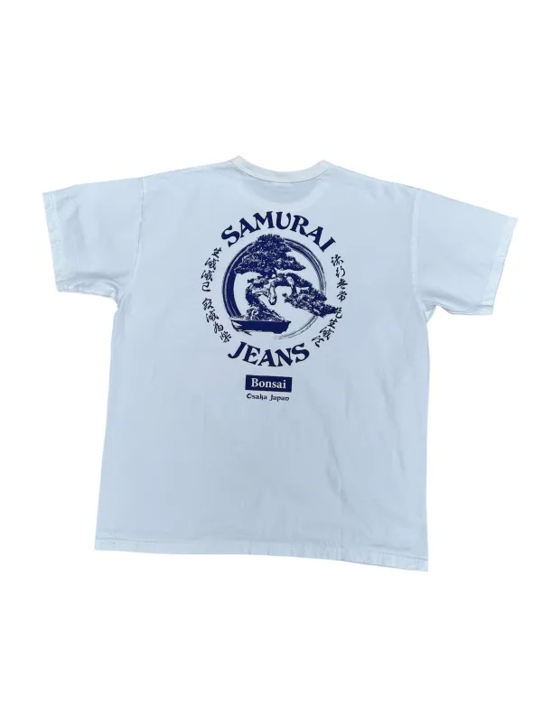 Samurai - "Bonsai" Heavy Weight T-Shirt - White sold by Dutil Denim