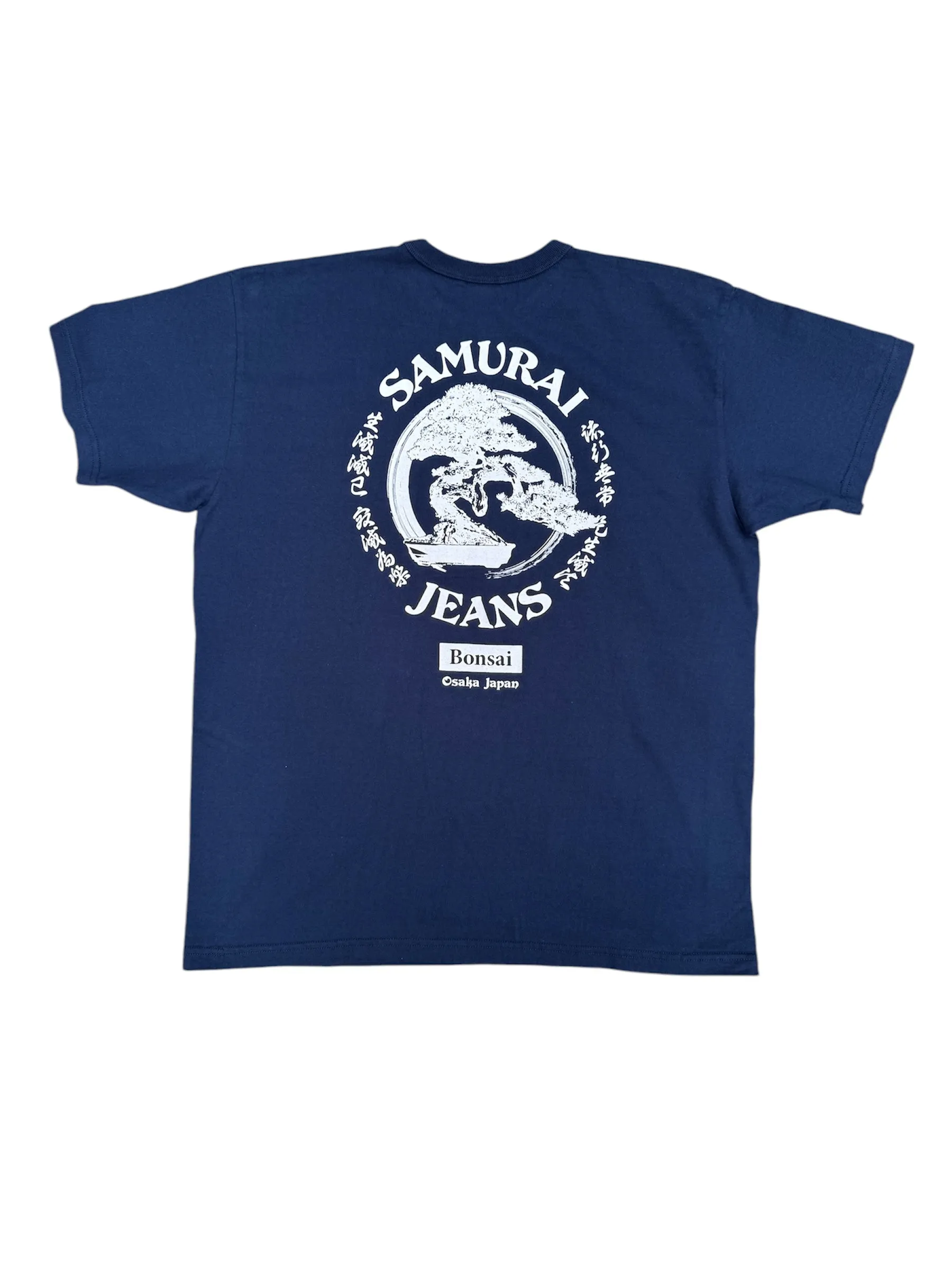 Samurai - "Bonsai" Heavy Weight T-Shirt - Navy sold by Dutil Denim