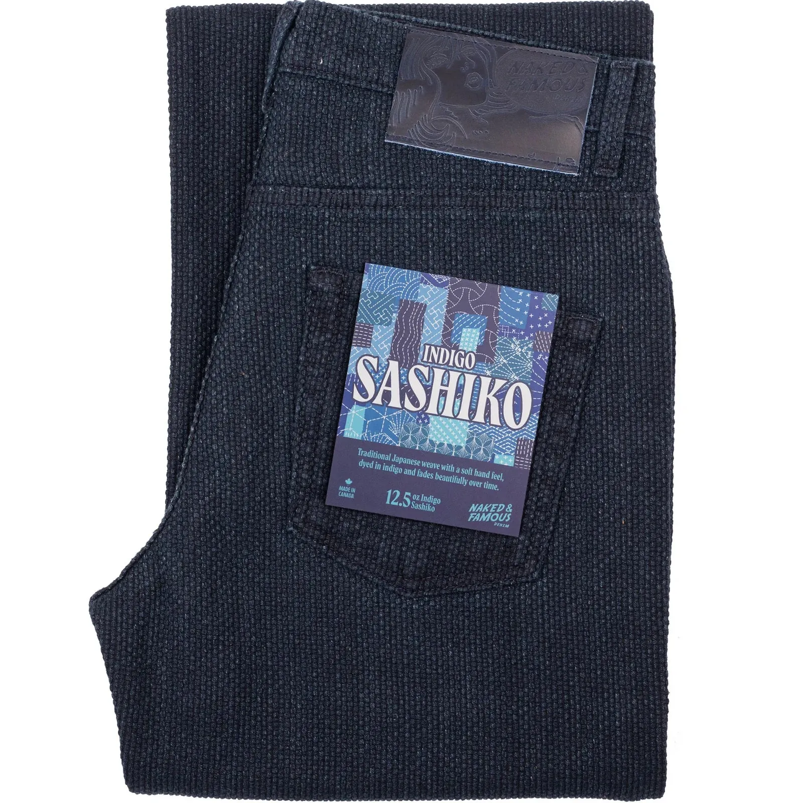 Naked & Famous - Strong Guy - Indigo Sashiko sold by Dutil Denim
