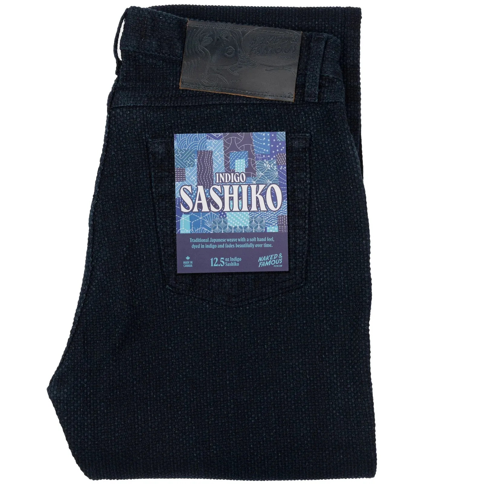 Naked & Famous - True Guy - Indigo Sashiko sold by Dutil Denim