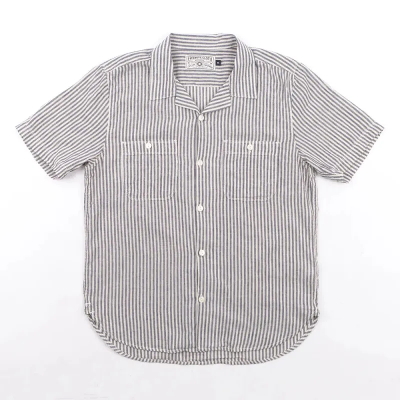 Freenote - Dayton SS - Blue Stripe sold by Dutil Denim