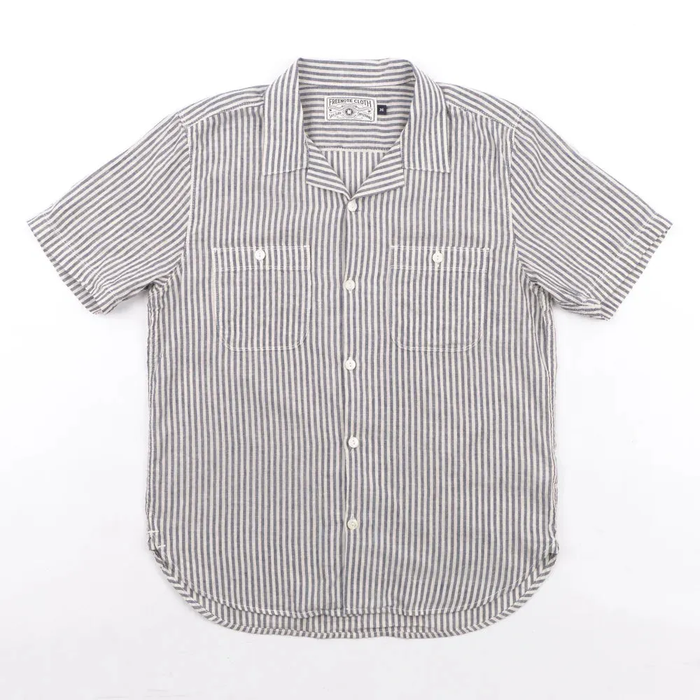 Freenote - Dayton SS - Blue Stripe sold by Dutil Denim