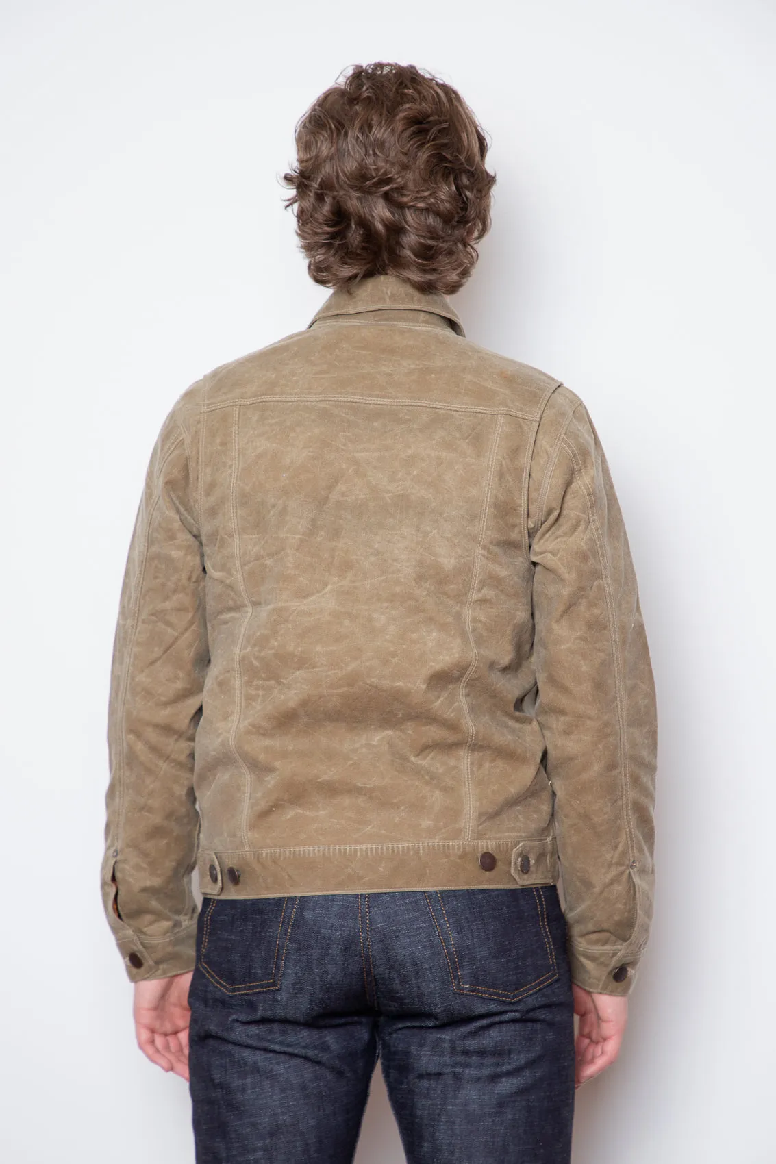 Freenote - Riders Jacket - RJ1 Waxed Tobacco Brown Interior sold by Dutil Denim product image thumbnail 2