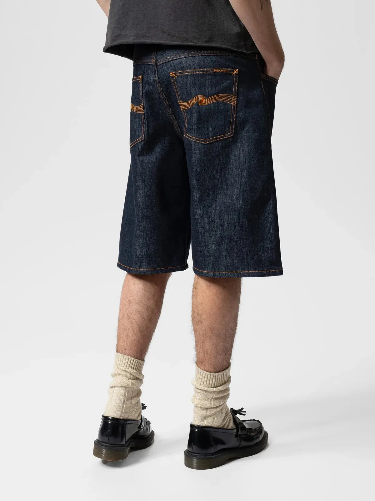 Nudie Jeans - Zeb Denim Shorts - Dry Streaky sold by Dutil Denim product image thumbnail 2