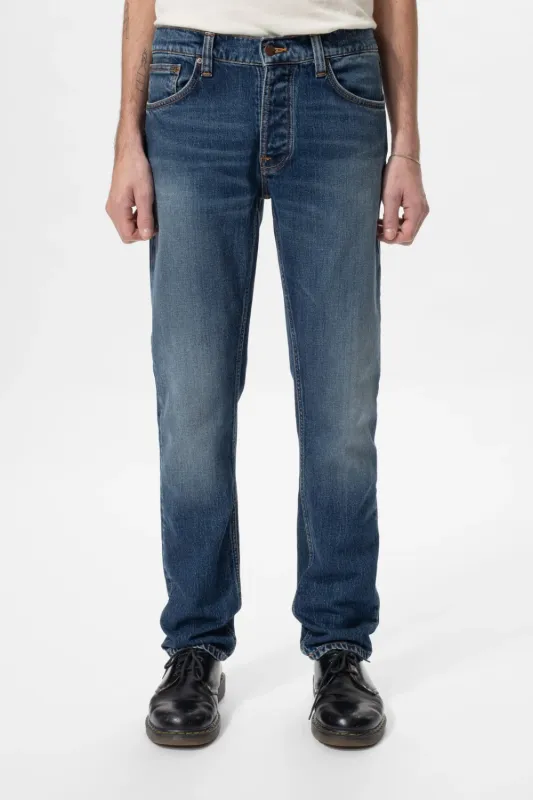 Nudie Jeans - Solid Ollie - Wild Blue sold by Dutil Denim