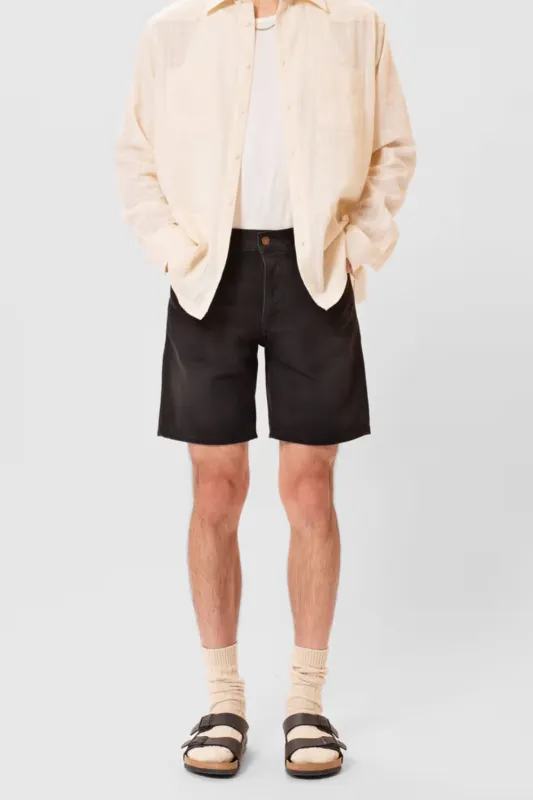 Nudie Jeans - Seth Denim Shorts - Aged Black sold by Dutil Denim