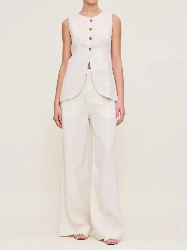 DL1961 - Amalie Top - Flax Linen sold by Dutil Denim