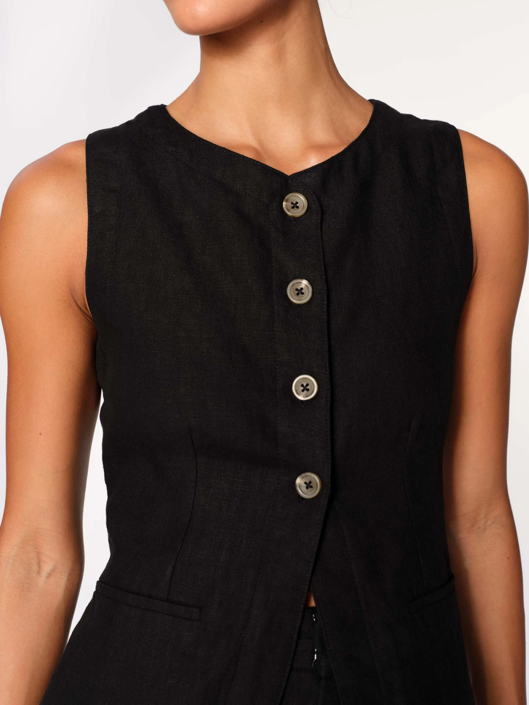DL1961 - Amalie Top - Black Linen sold by Dutil Denim product image thumbnail 2