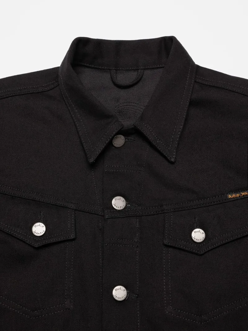 Nudie Jeans - Conny Denim Jacket - Dry Black Tar sold by Dutil Denim product image thumbnail 4