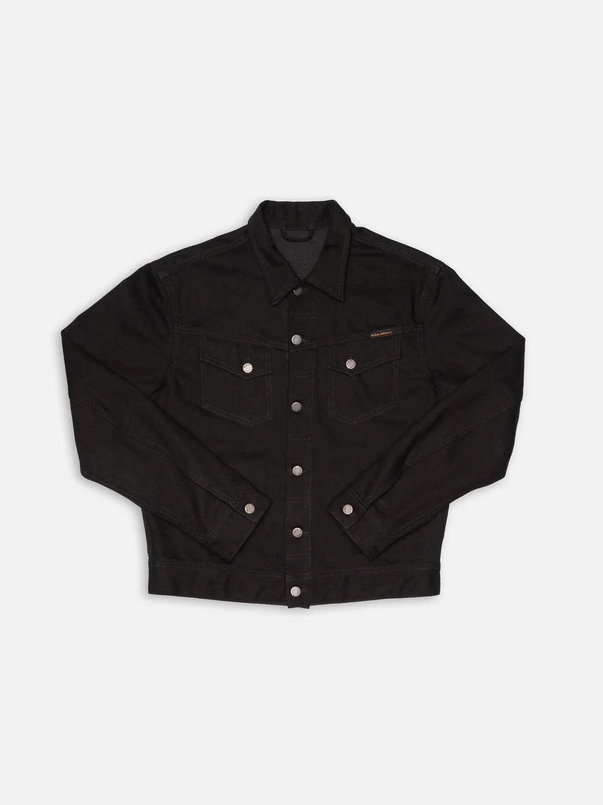 Nudie Jeans - Conny Denim Jacket - Dry Black Tar sold by Dutil Denim