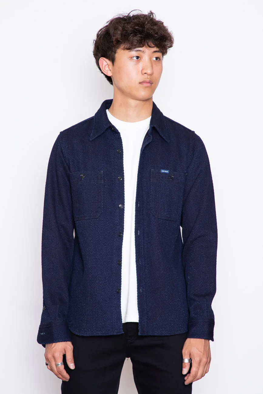 Iron Heart - 14oz Work Shirt - Kersey Indigo sold by Dutil Denim