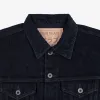 Iron Heart - 16oz Slubby Selvedge Denim Type III Jacket - Indigo Overdyed Black sold by Dutil Denim